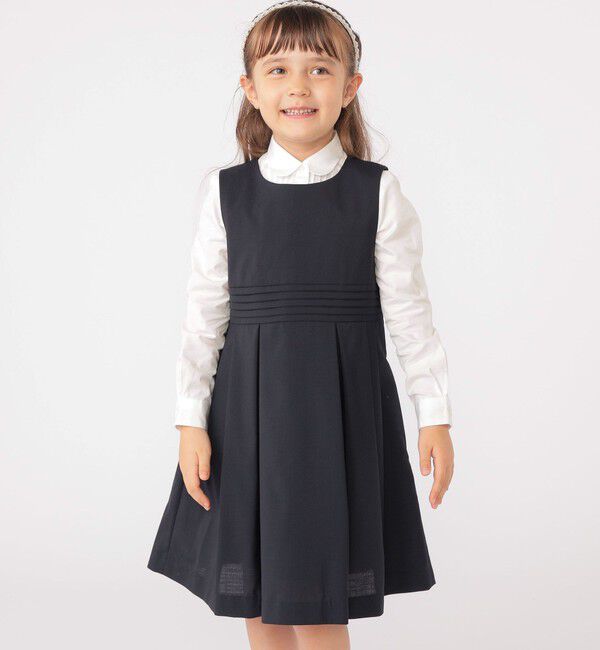 SHIPS KIDS「SHIPS KIDS:110～130cm / セレモニー ジャンパースカート」|ワンピース|ネイビー