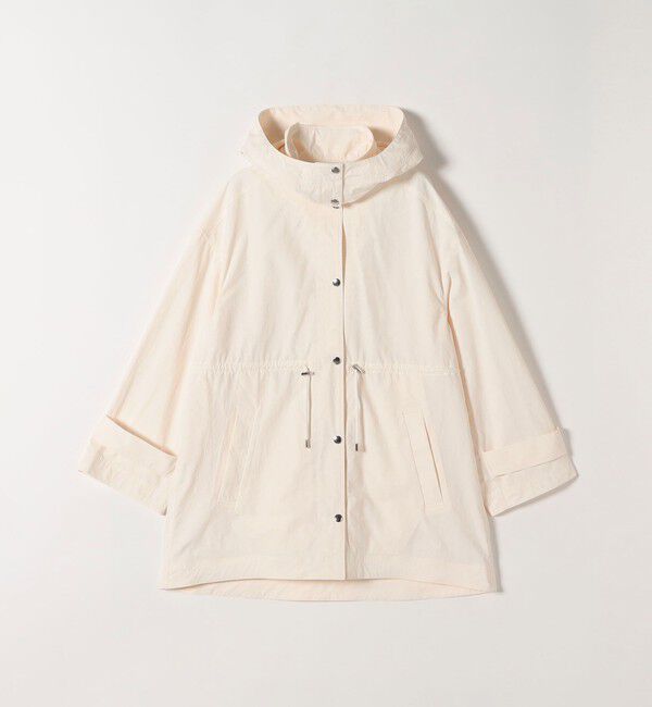 quaranciel「quaranciel:〈撥水加工/洗濯機可能〉ナイロン ドロスト フード ミディ ブルゾン」|その他|