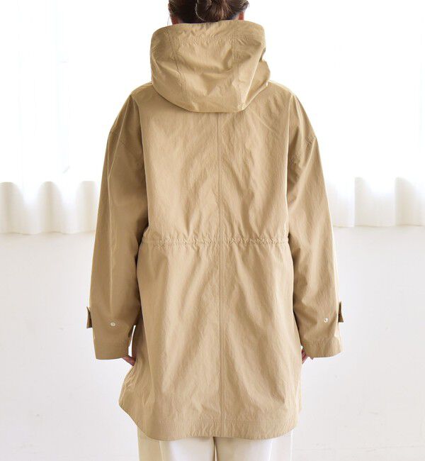 quaranciel「quaranciel:〈撥水加工/洗濯機可能〉ナイロン ドロスト フード ミディ ブルゾン」|その他|