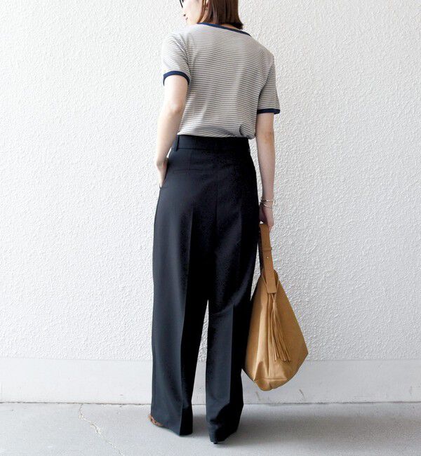 SHIPS any「《一部追加予約》SHIPS any:〈手洗い可能〉2タック ワイド パンツ」|スラックス|