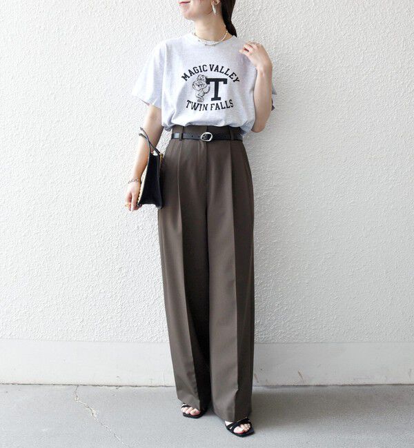 SHIPS any「《一部追加予約》SHIPS any:〈手洗い可能〉2タック ワイド パンツ」|スラックス|