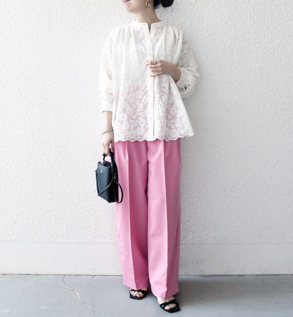 SHIPS any「《一部追加予約》SHIPS any:〈手洗い可能〉2タック ワイド パンツ」|スラックス|