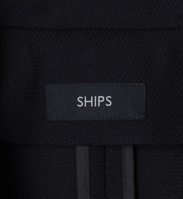 SHIPS「SHIPS:〈防しわ/吸水速乾/洗濯機可能〉RIRANCHA(R) からみ織り ネイビー ジャケット」|テーラードジャケット|