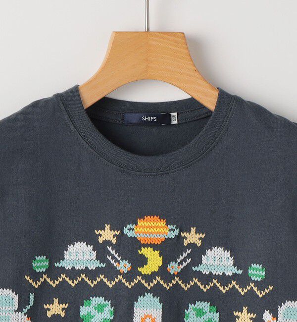SHIPS KIDS「SHIPS KIDS:100～130cm / スペース 刺繍 Tシャツ 」|Tシャツ・カットソー|