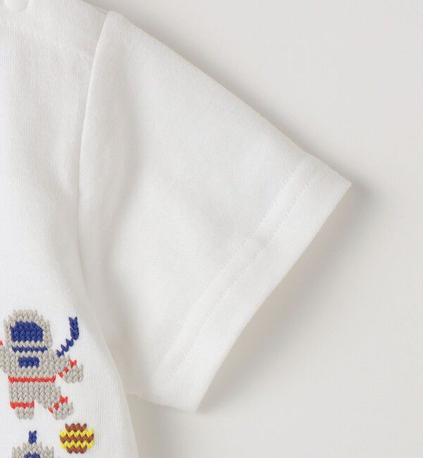 SHIPS KIDS「SHIPS KIDS:80～90cm / スペース 刺繍 Tシャツ 」|Tシャツ・カットソー|