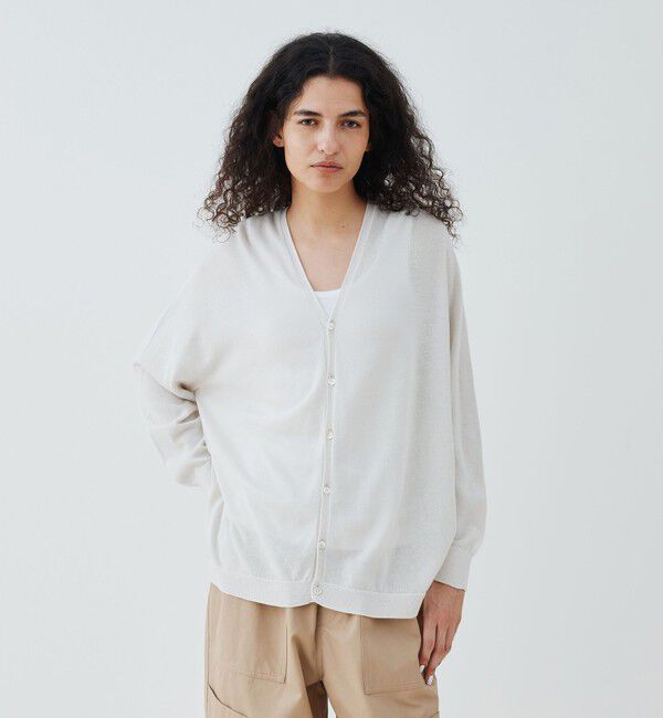 GALERIE VIE「ガーゼコットン Vネックカーディガン」|カーディガン|