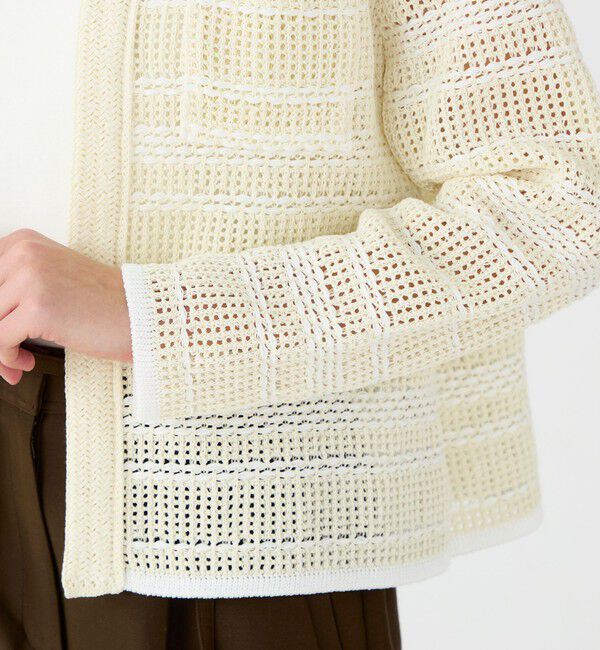 Ballsey「ドライコットン クルーネックカーディガン」|カーディガン|