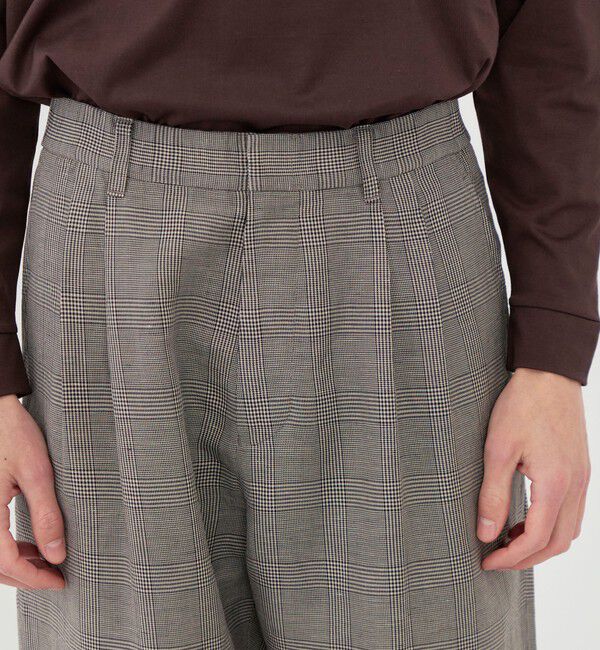 GALERIE VIE「リネンキュプラシルクコンパクト ツータックパンツ」|その他|