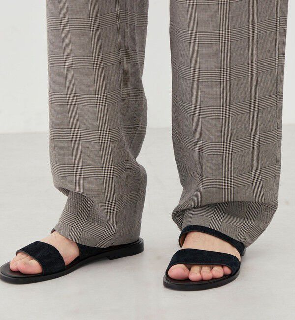 GALERIE VIE「リネンキュプラシルクコンパクト ツータックパンツ」|その他|