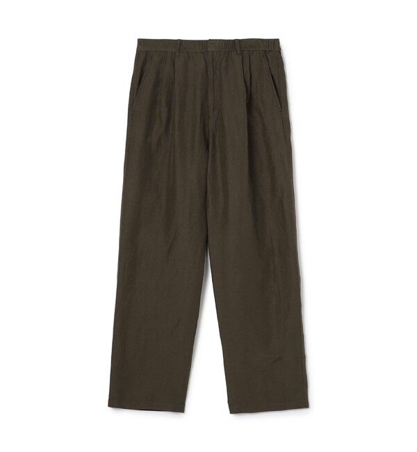 GALERIE VIE「リネンキュプラシルクコンパクト ツータックパンツ」|その他|47 ブラウン