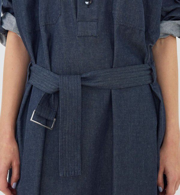 GALERIE VIE「コットンダンガリー ベルテッドシャツワンピース」|ワンピース|