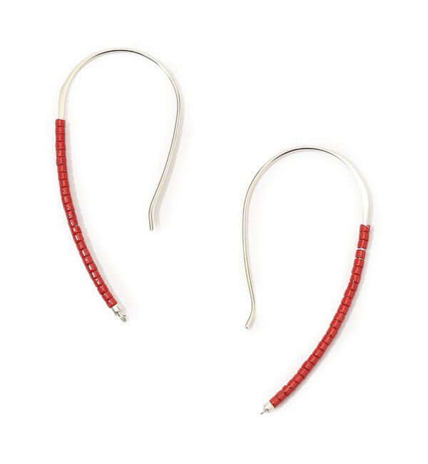 TOMORROWLAND GOODS「helena rohner miyuki beads hoop ピアス」|ピアス|35 レッド