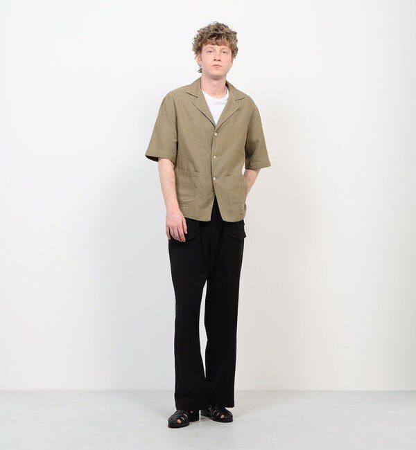 TOMORROWLAND MENS「【別注】Salbatore Piccolo CUBA コットンメッシュ オープンカラー ハーフスリーブシャツ」|シャツ・ブラウス|