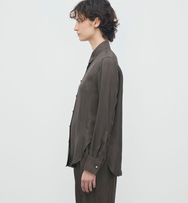 BACCA「レーヨンハウンドトゥース レギュラーカラーシャツ」|シャツ・ブラウス|