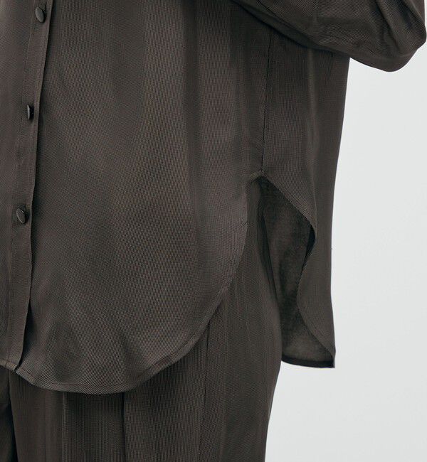 BACCA「レーヨンハウンドトゥース レギュラーカラーシャツ」|シャツ・ブラウス|