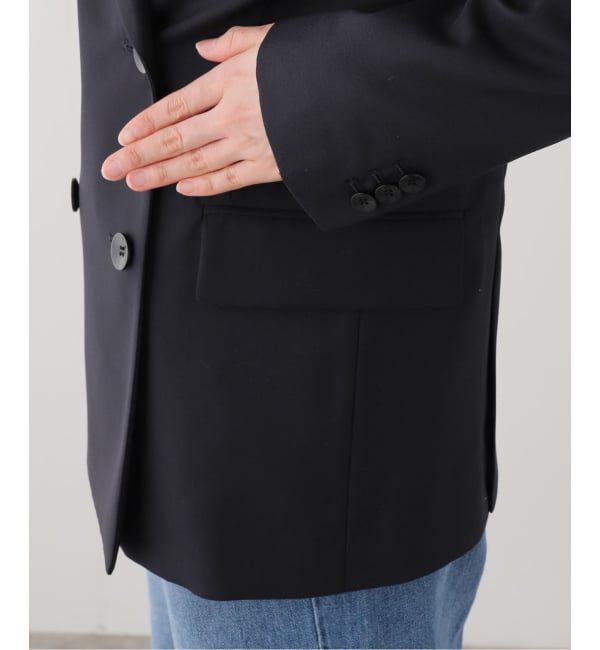 IENA「ツイルダブルブレストジャケット」|テーラードジャケット|