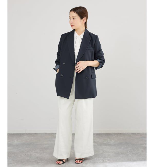 IENA「ツイルダブルブレストジャケット」|テーラードジャケット|