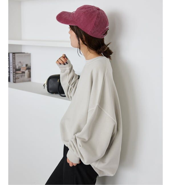 SLOBE IENA「《WEB限定/追加2予約》ビックシルエットピグメント裏毛プルオーバー」|スウェット・ジャージ|ベージュ