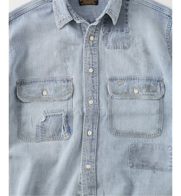 J.S.Homestead「《予約》J.S.Homestead / ワーカーズ パッチワーク 半袖 シャツ」|シャツ・ブラウス|