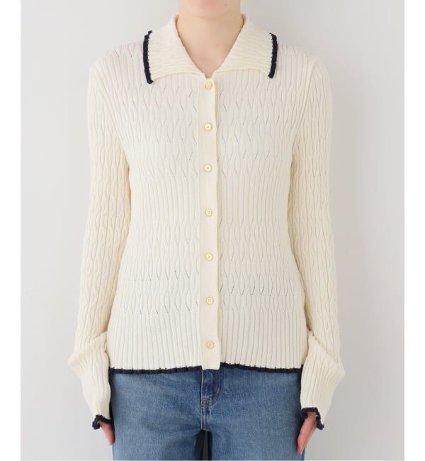 journal standard L'essage「EENK/インク Contrast Button Knit カーディガン」|カーディガン|ナチュラル