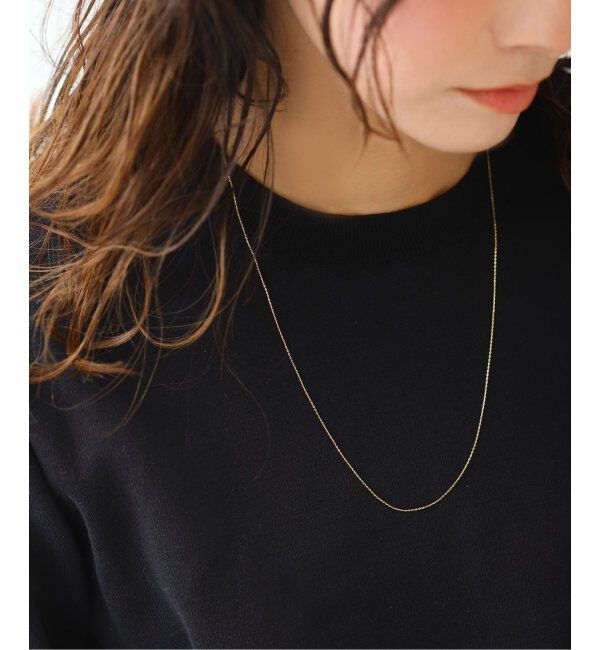 Lilas by Spick&Span「※シャインカットアズキチェーンネックレス 50cm K18」|ネックレス|