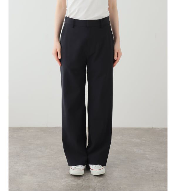 FRAMeWORK「TWポプリンストレートパンツ」|スラックス|
