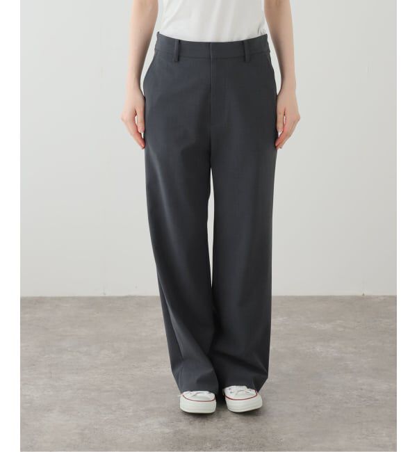 FRAMeWORK「TWポプリンストレートパンツ」|スラックス|