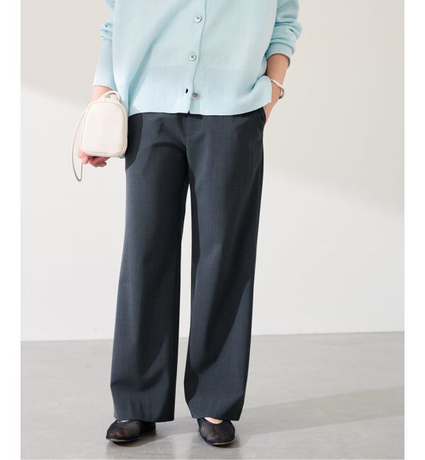 FRAMeWORK「TWポプリンストレートパンツ」|スラックス|
