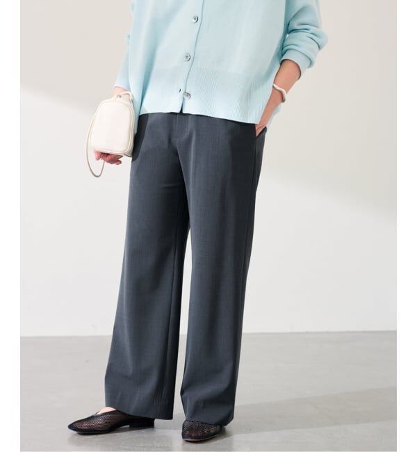 FRAMeWORK「TWポプリンストレートパンツ」|スラックス|