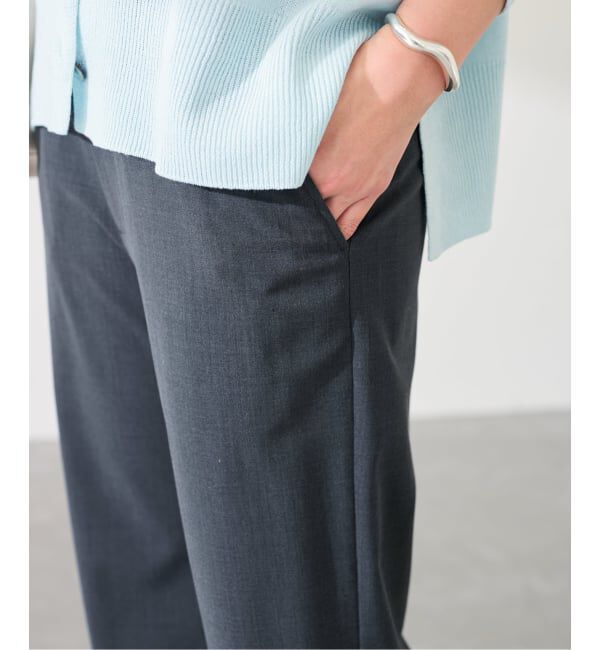 FRAMeWORK「TWポプリンストレートパンツ」|スラックス|