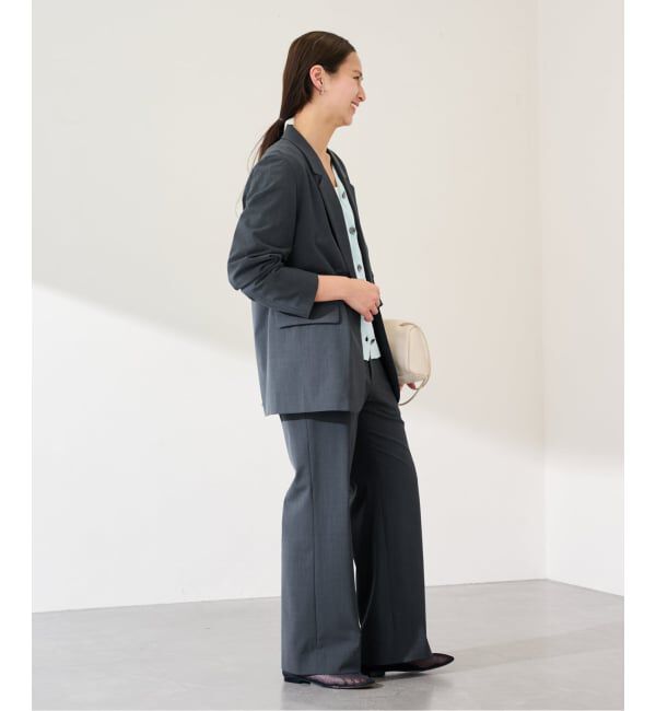 FRAMeWORK「TWポプリンストレートパンツ」|スラックス|