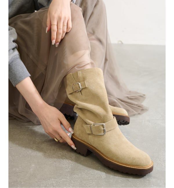  「《追加》レザーエンジニアブーツ」|ショートブーツ|