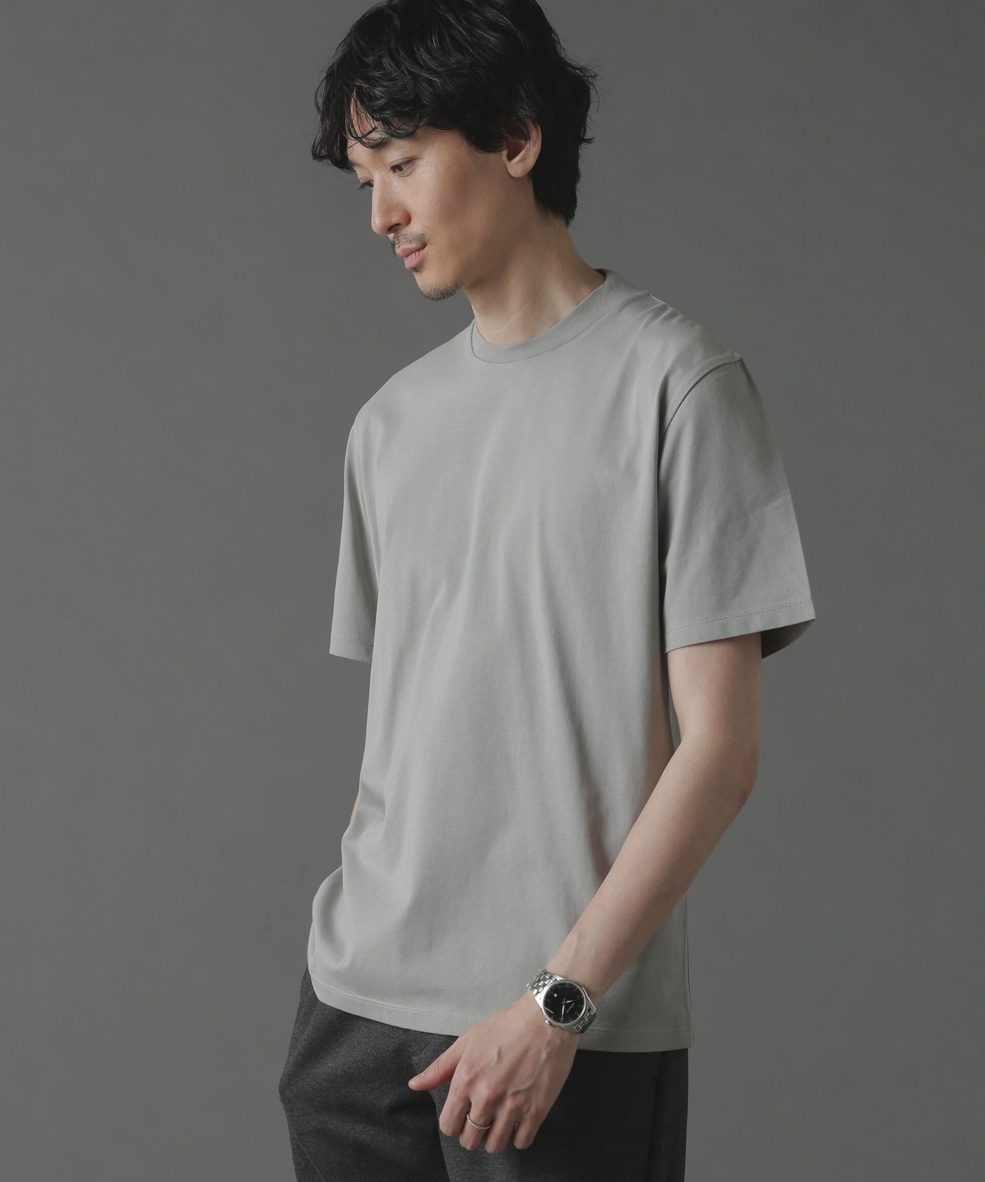 nano･universe「ジャケT(R) クルーネック 半袖」|Tシャツ・カットソー|