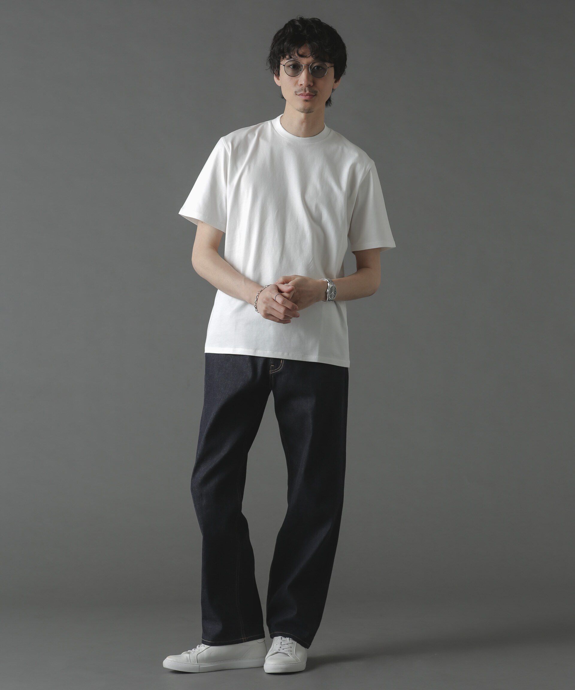 nano･universe「ジャケT(R) クルーネック 半袖」|Tシャツ・カットソー|