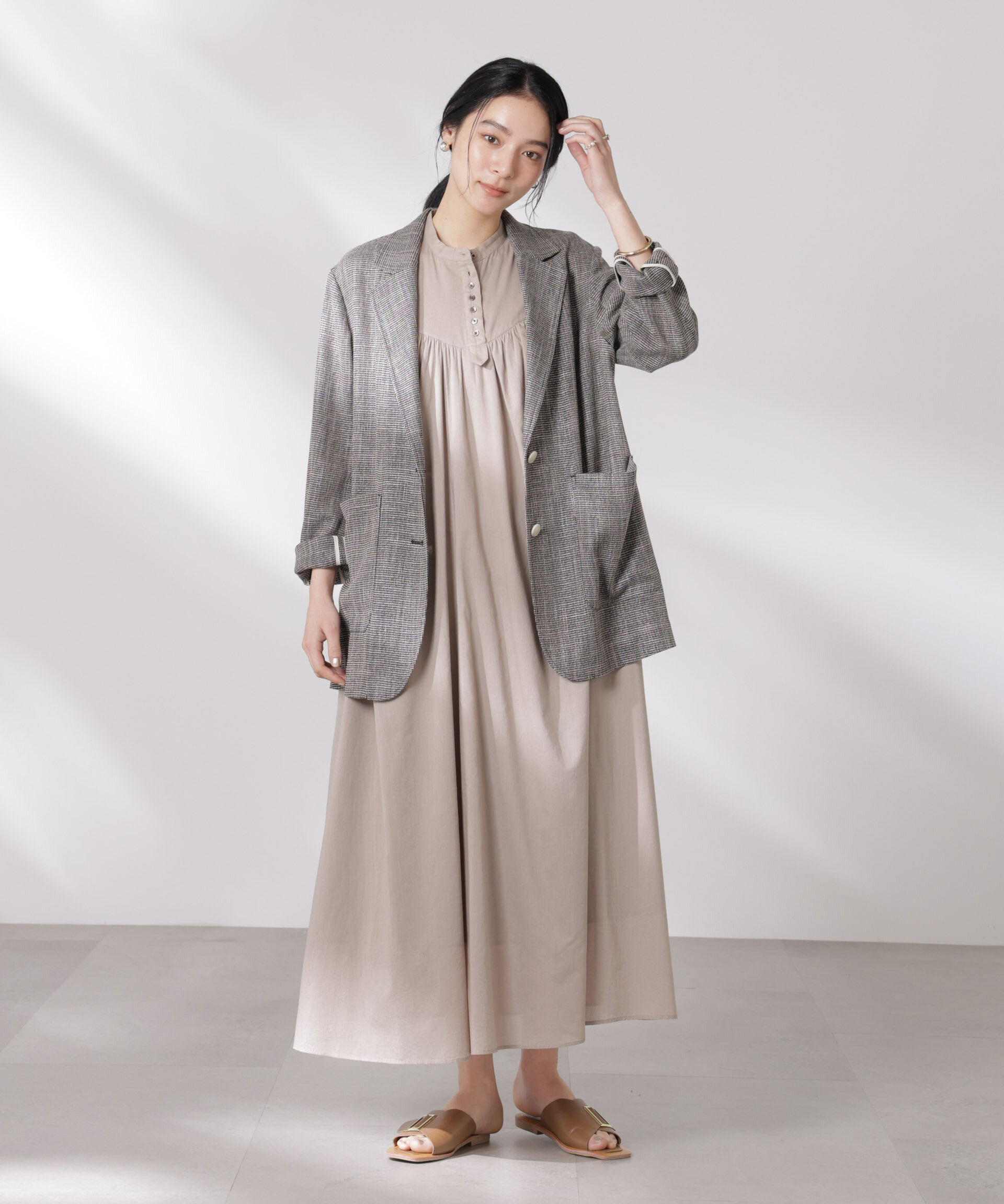 nano･universe「made in india コットンノースリーブワンピース」|ワンピース|