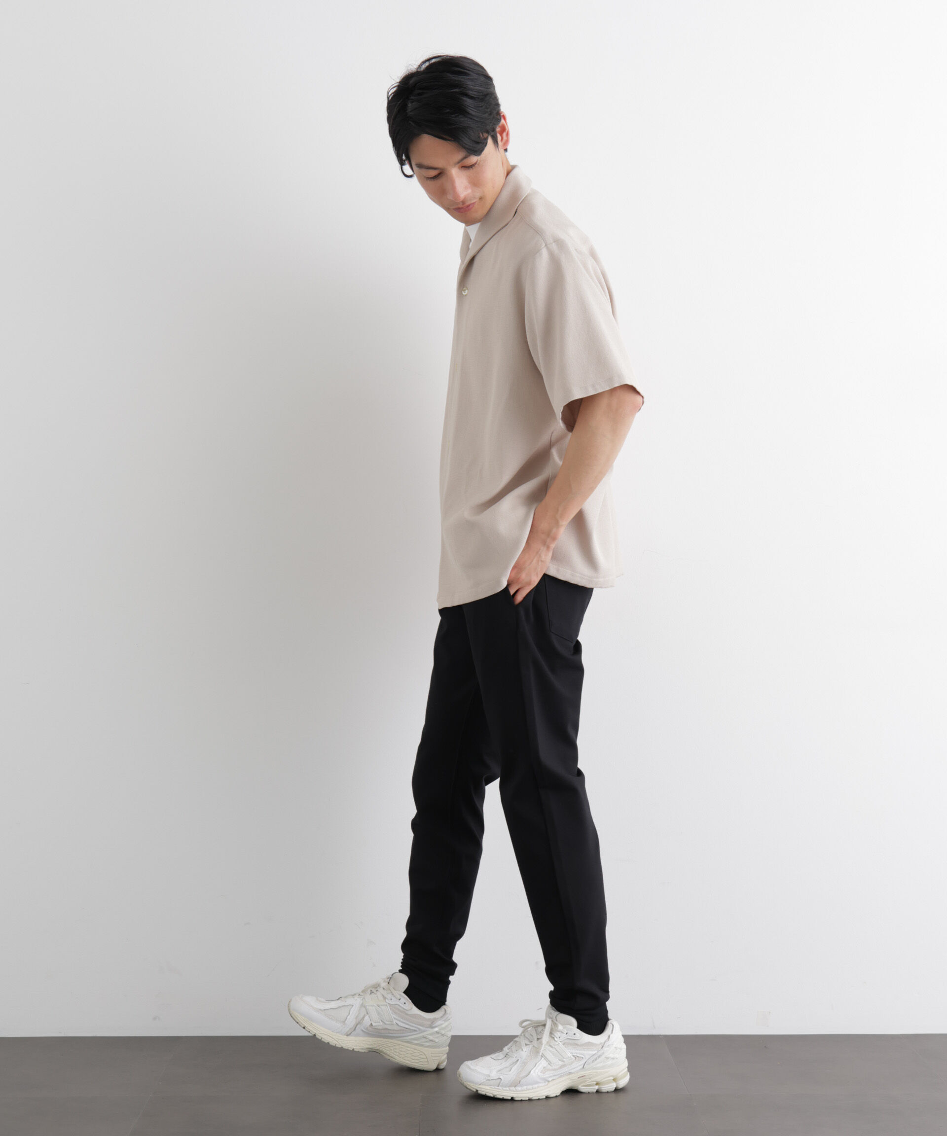 nano･universe「「Meaningful Continuity」coveross(R) レーヨンジャージージョガーパンツ」|チノ|