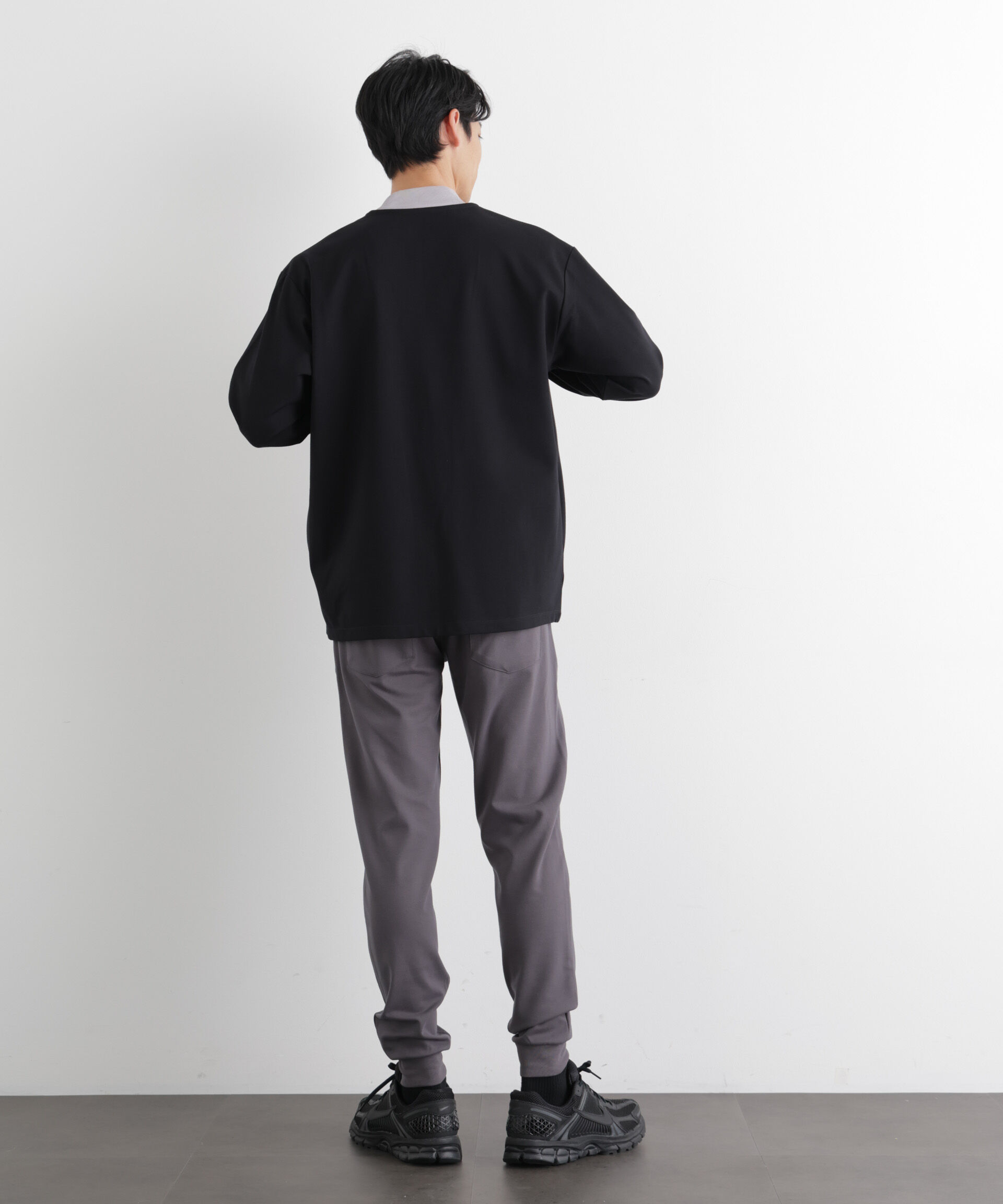 nano･universe「「Meaningful Continuity」coveross(R) レーヨンジャージージョガーパンツ」|チノ|