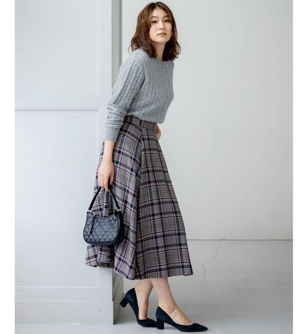 組曲「シアーツイルチェック フレアスカート」|スカート|