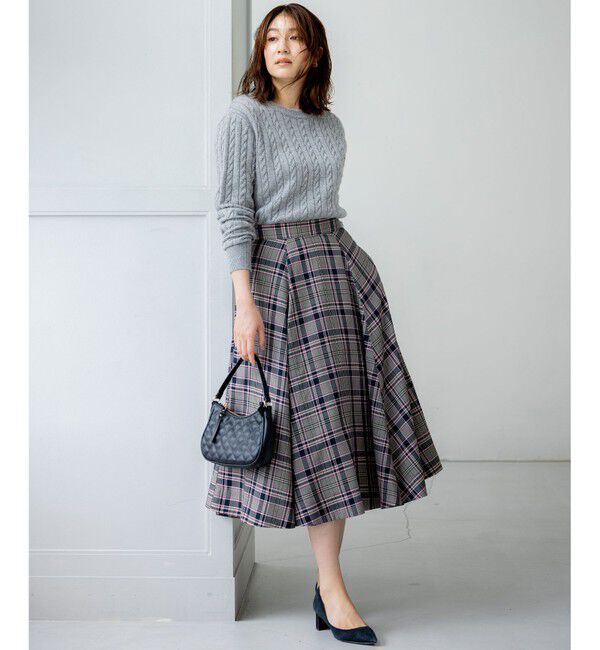 組曲「シアーツイルチェック フレアスカート」|スカート|