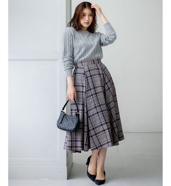 組曲「シアーツイルチェック フレアスカート」|スカート|