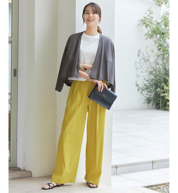 自由区「【アンサンブル対応・洗える】ハンディ カーディガン ショート丈」|カーディガン|