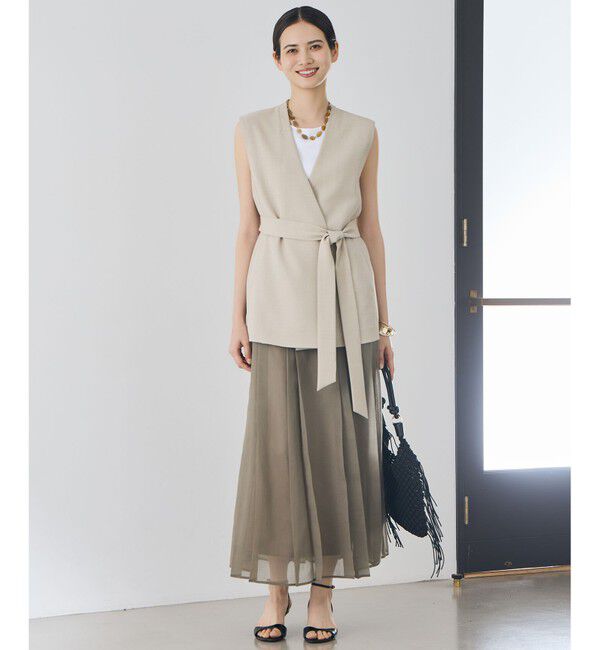 自由区「【カタログ掲載】リラックスバスケットノーカラー ジレ」|ベスト・ジレ|