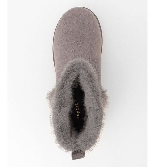 ANY SIS「【23.0~24.0cm】ボリュームソールフェイクムートン ブーツ」|ショートブーツ|