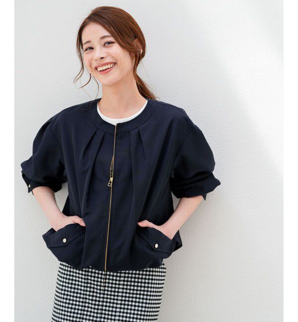 ANY SIS「【BAILA掲載/花粉リリース】スプリングコンフォート ブルゾン」|ブルゾン・スタジャン|