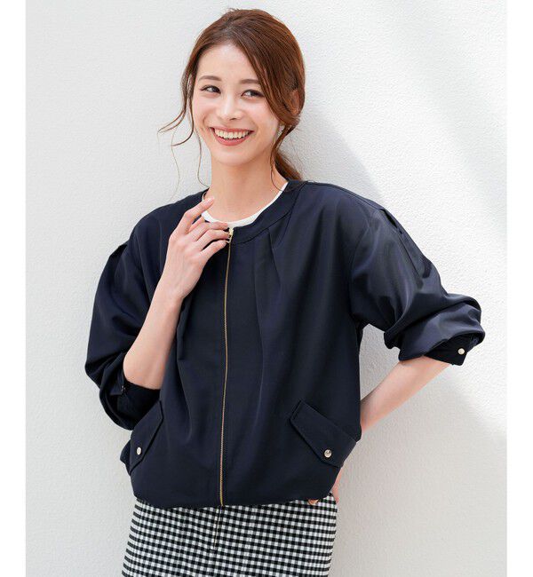 ANY SIS「【BAILA掲載/花粉リリース】スプリングコンフォート ブルゾン」|ブルゾン・スタジャン|