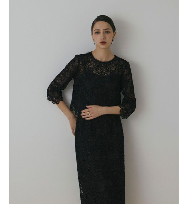 GRACE CONTINENTAL「レ－スブラウス」|シャツ・ブラウス|ブラック