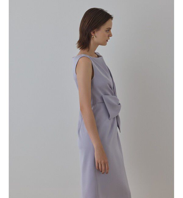 GRACE CONTINENTAL「サテンクロスドレープワンピース」|ドレス|