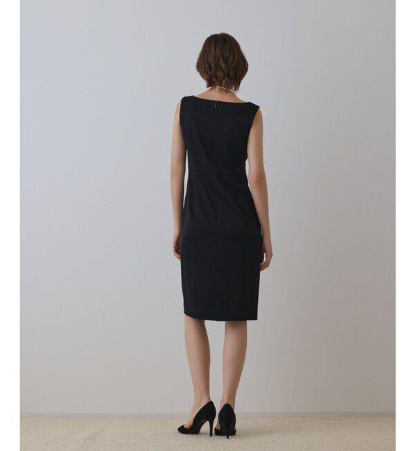 GRACE CONTINENTAL「サテンクロスドレープワンピース」|ドレス|