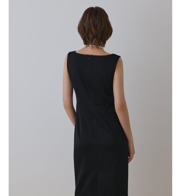 GRACE CONTINENTAL「サテンクロスドレープワンピース」|ドレス|