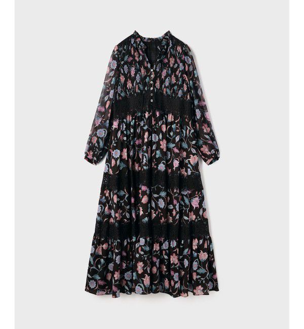 GRACE CONTINENTAL「サラサプリントティアードワンピース」|ワンピース|